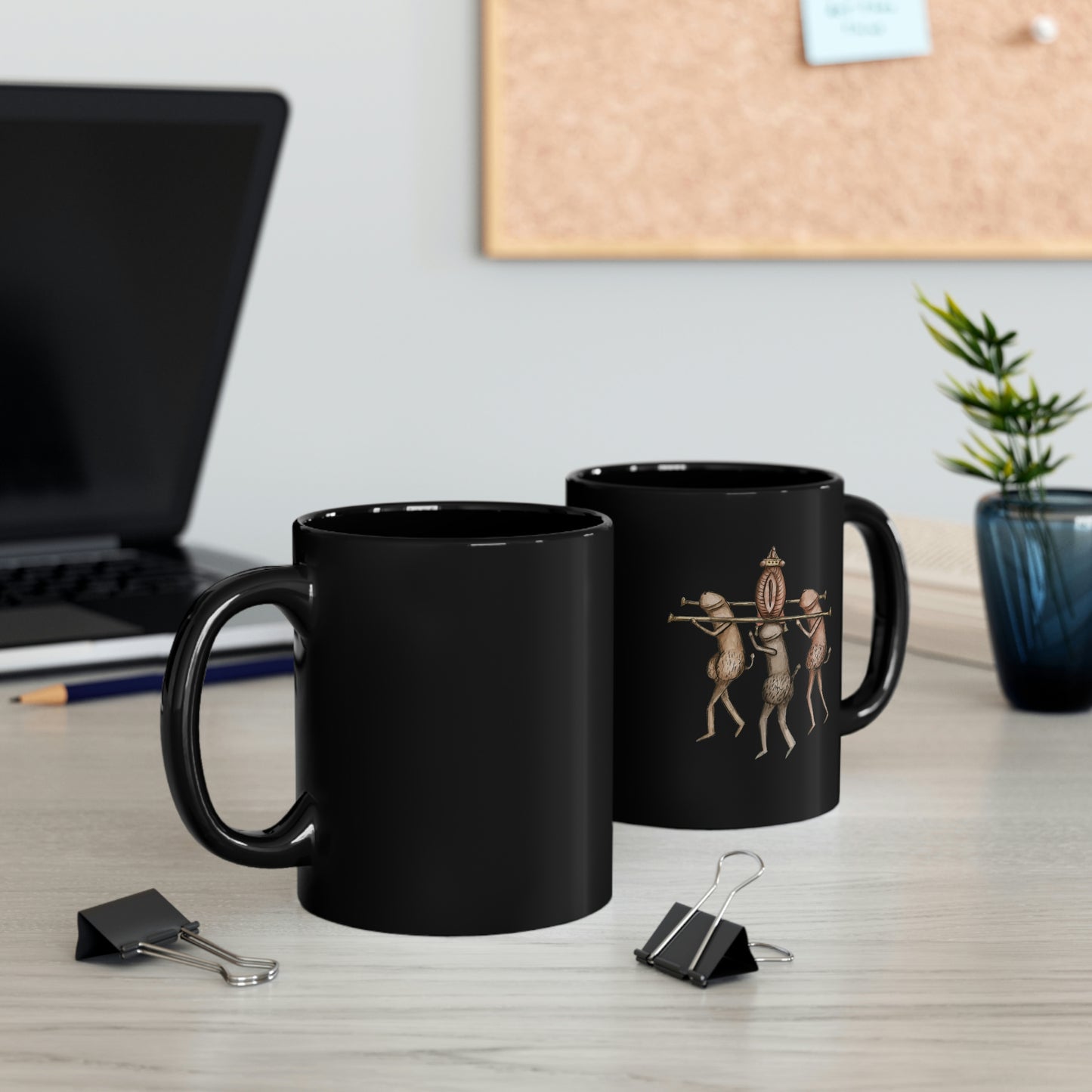 Traveling Vagina - 11oz Black Mug